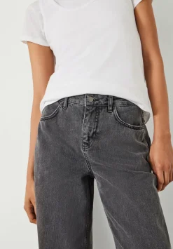 hush Jeans|Abi Wide Leg Jeans Washed Grey