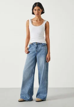 hush Jeans|Abi Wide Leg Jeans Authentic Light Wash