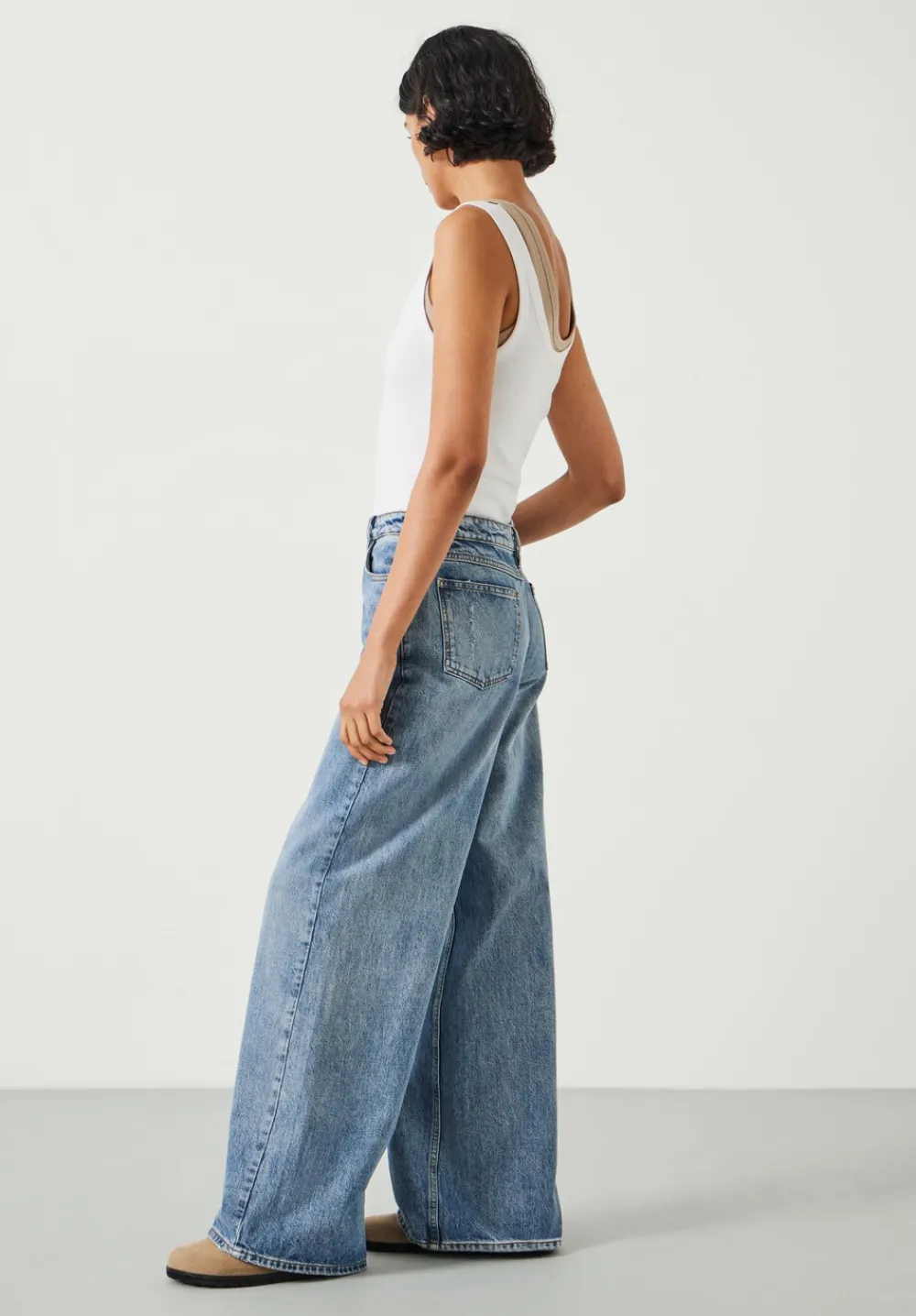 hush Jeans|Abi Wide Leg Jeans Authentic Light Wash