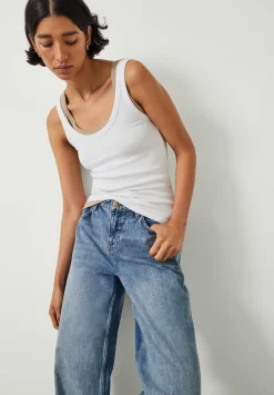 hush Jeans|Abi Wide Leg Jeans Authentic Light Wash