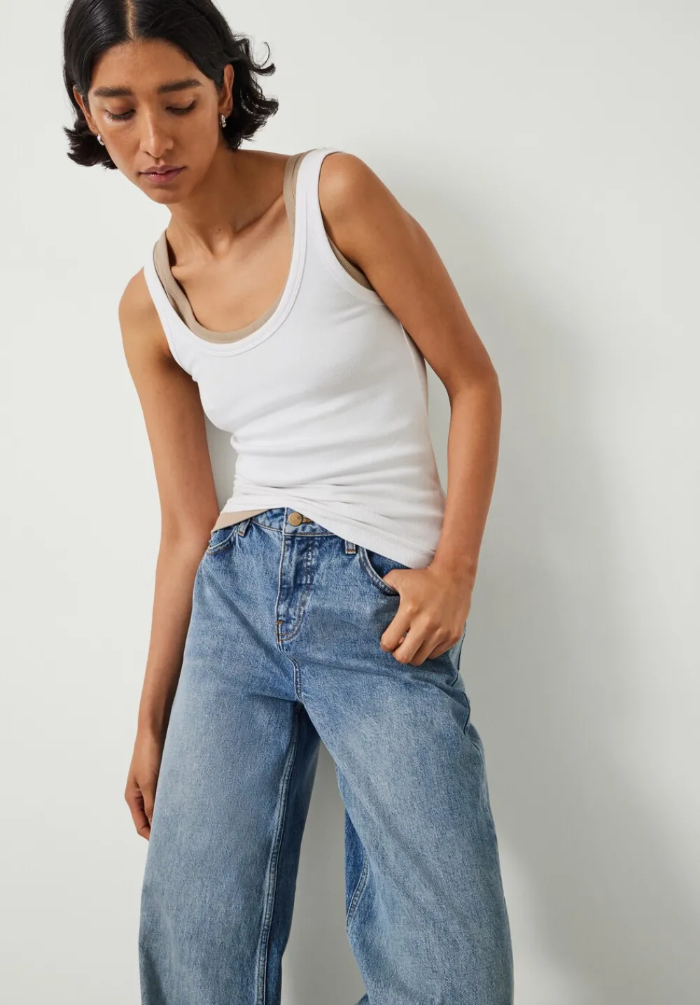 hush Jeans|Abi Wide Leg Jeans Authentic Light Wash