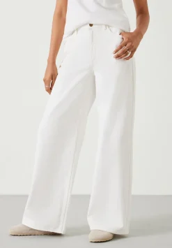 hush Jeans|Abi Wide Leg Jeans Ecru
