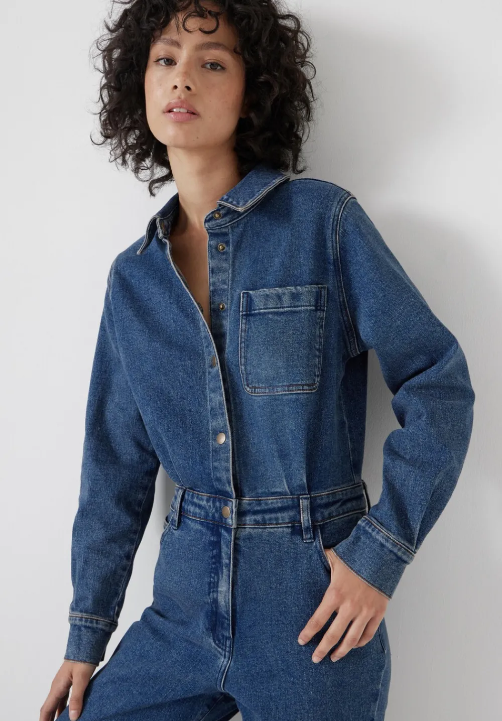 hush Jumpsuits|Agnes Denim Jumpsuit Blue Denim
