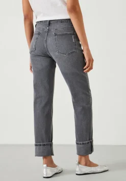 hush Jeans|Agnes Straight Leg Jeans Washed Grey