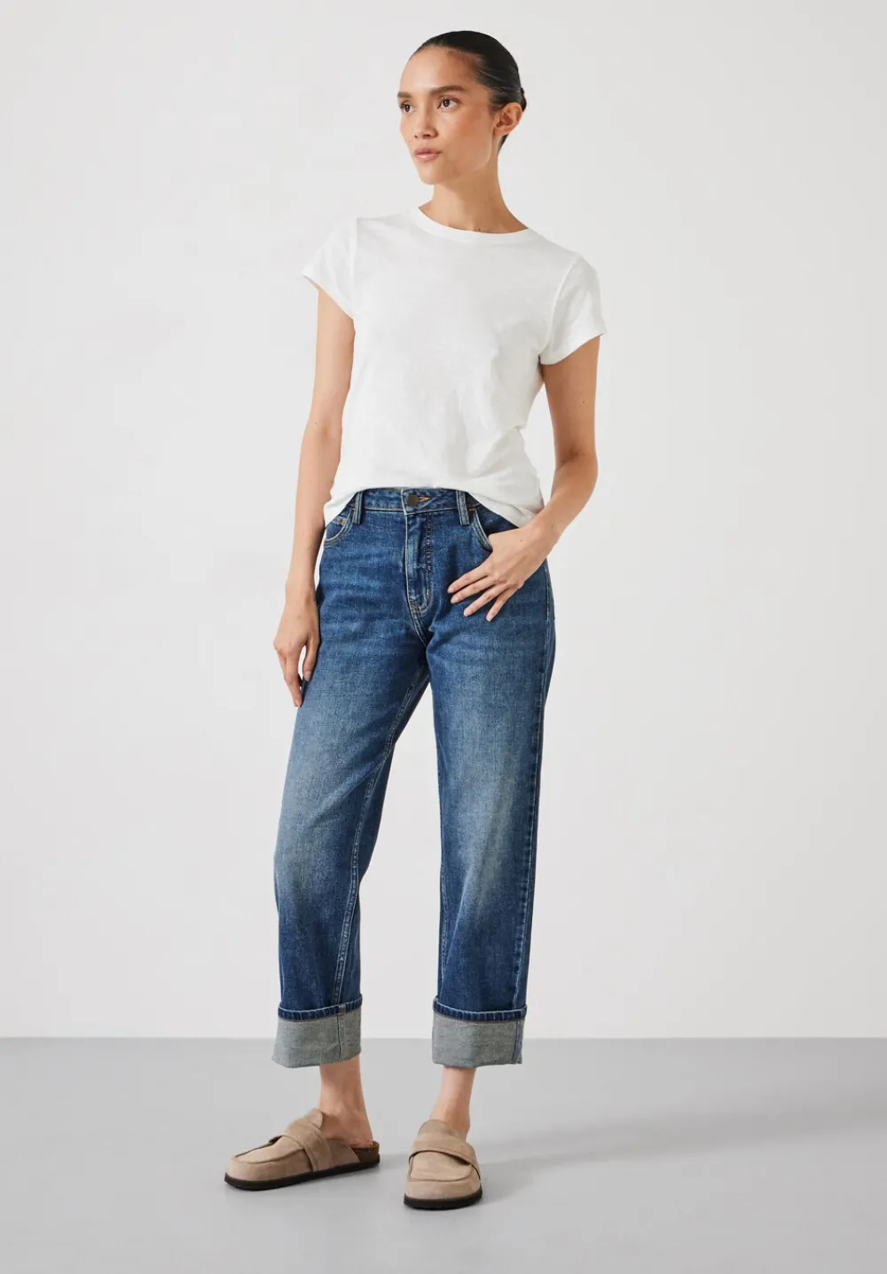 hush Jeans|Agnes Straight Leg Jeans Vintage Wash BlueVintage Wash Blue
