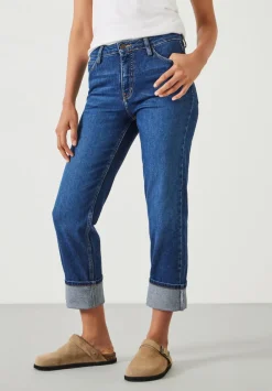 hush Jeans|Agnes Straight Leg Jeans Mid Blue Authentic