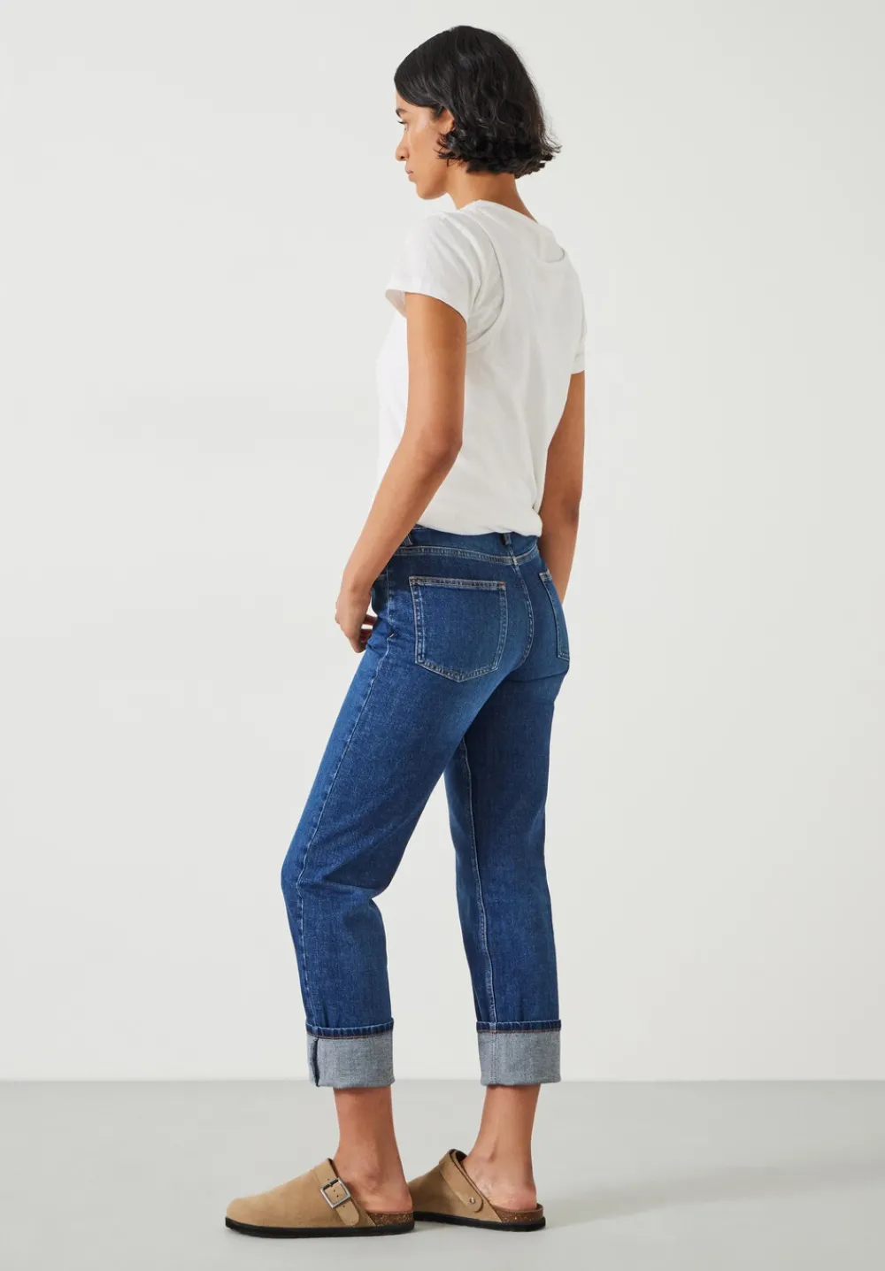 hush Jeans|Agnes Straight Leg Jeans Mid Blue Authentic