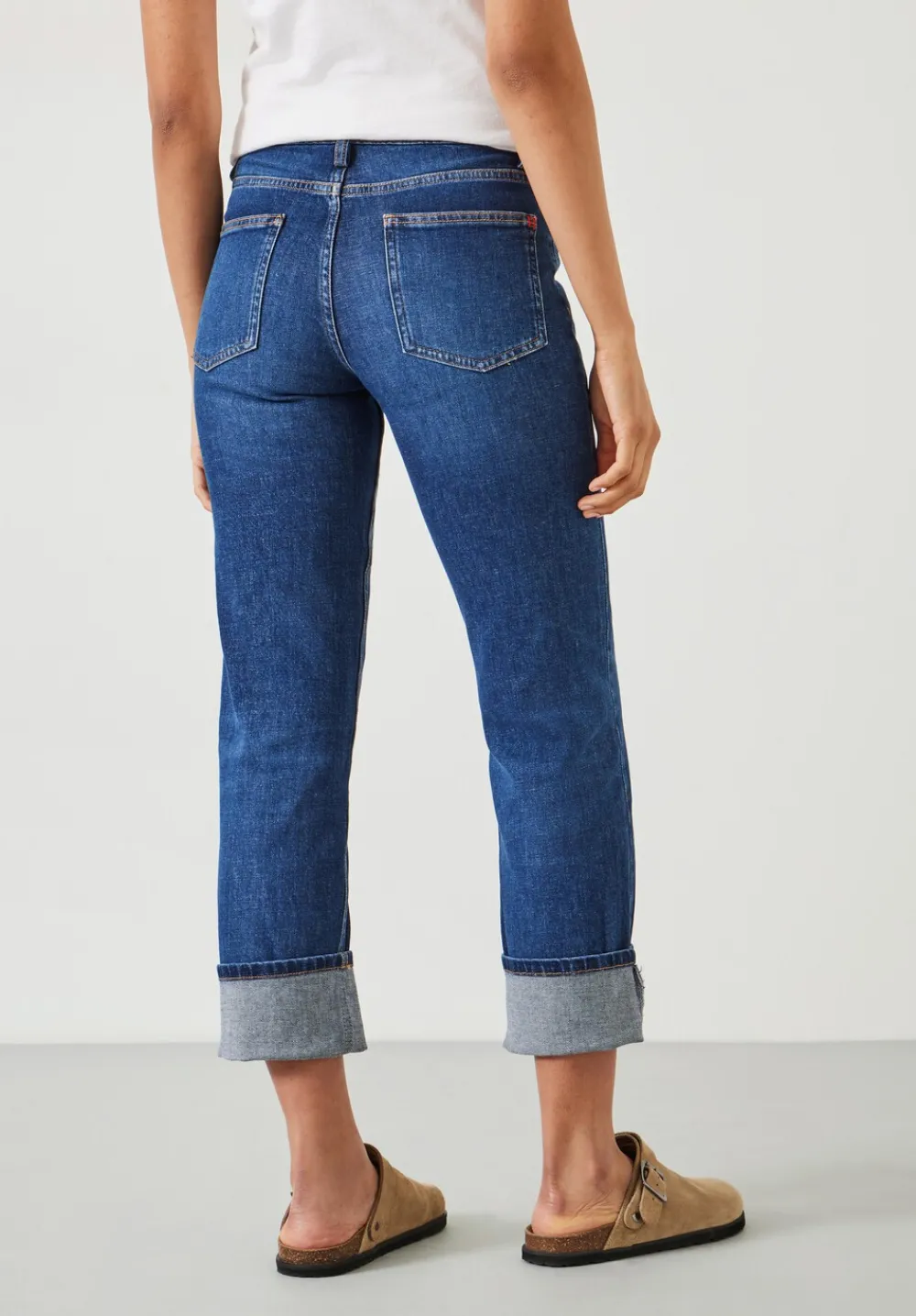 hush Jeans|Agnes Straight Leg Jeans Mid Blue Authentic