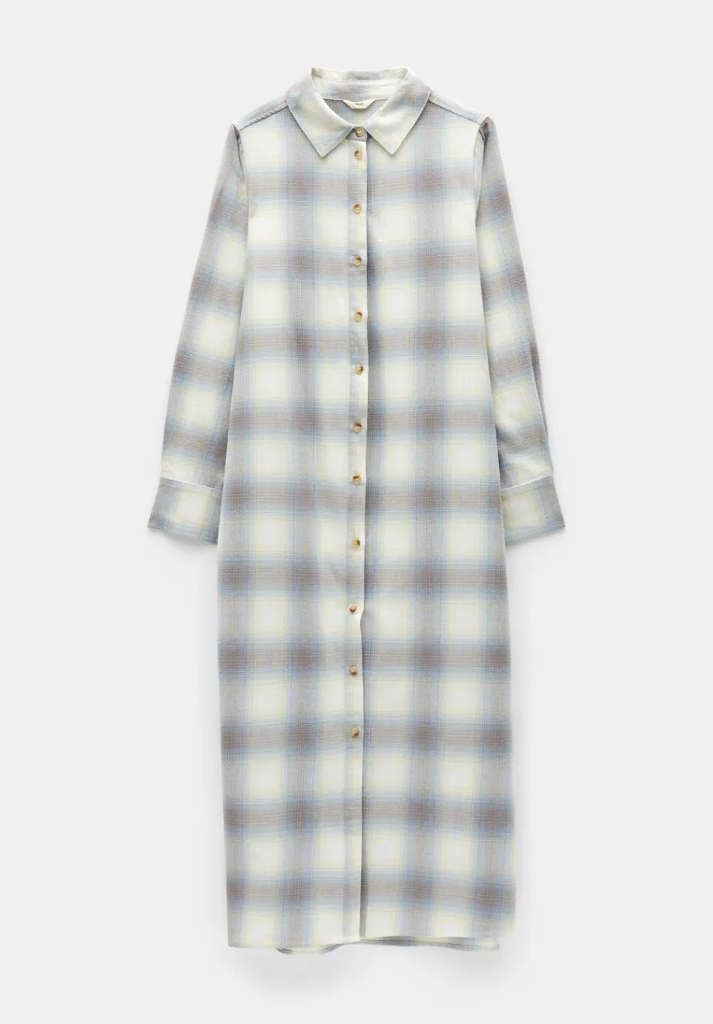 hush Dresses|Aida Check Midi Dress Soft woven check