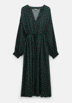 hush Dresses|Aimee Oversized Maxi Dress Polka Dots Green