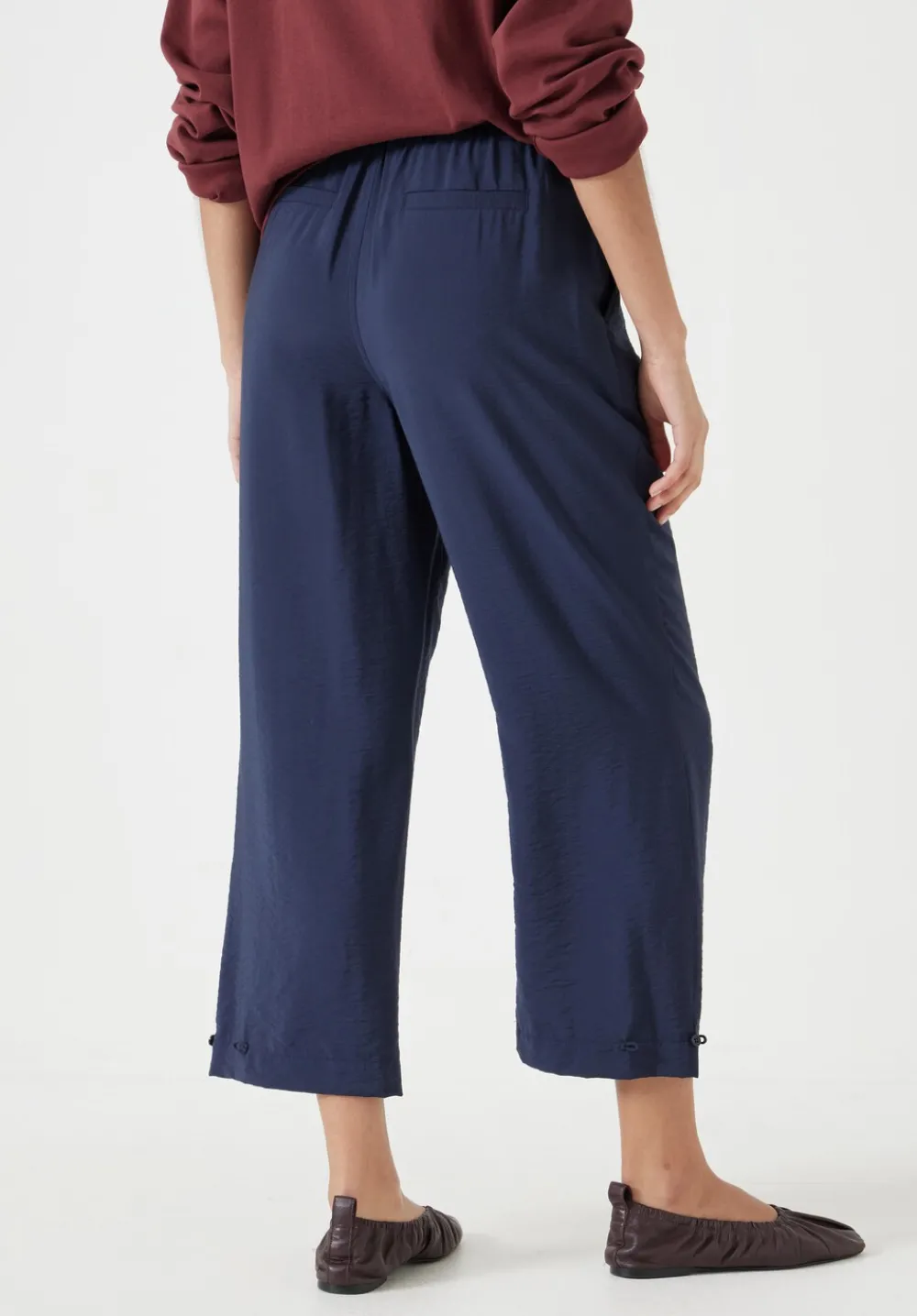 hush Trousers|Air Flow Ankle Grazer Trousers Navy