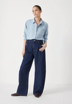 hush Shirts & Blouses|Tops & T-Shirts|Air Flow Long Sleeve Relaxed Shirt Pale Blue