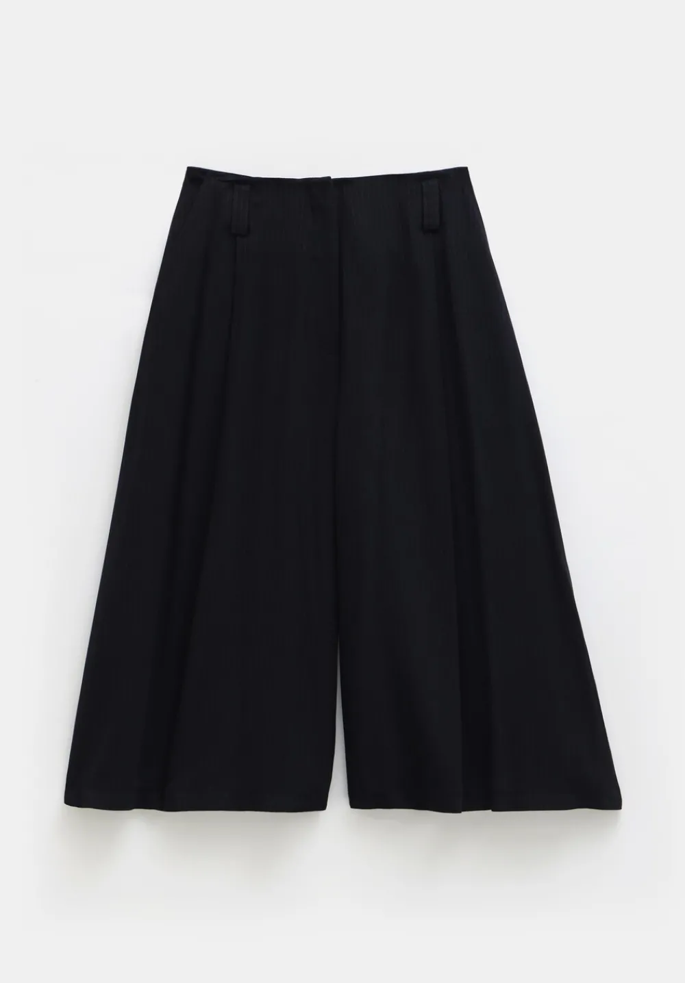 hush Trousers|Akira Pinstripe Culotte Washed Black