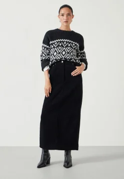 hush Skirts|Alana Cord Maxi Skirt Black