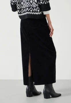 hush Skirts|Alana Cord Maxi Skirt Black