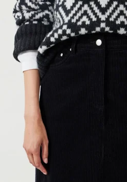 hush Skirts|Alana Cord Maxi Skirt Black