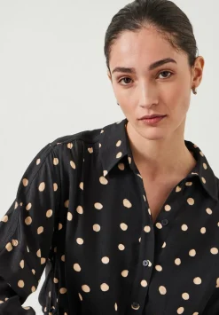 hush Dresses|Alba Mini Relaxed Shirt Dress Painted Polka