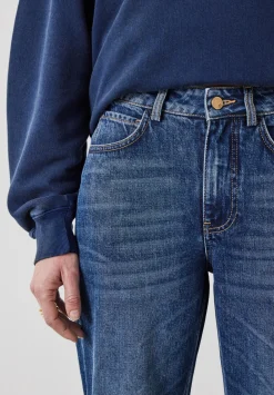 hush Jeans|Alex Straight Leg Jeans Mid Authentic Blue