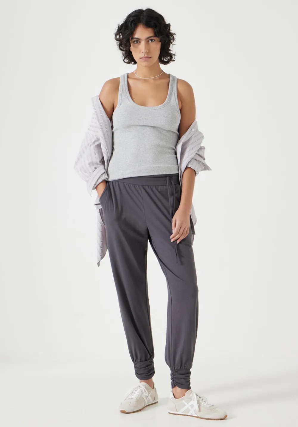 hush Joggers & Leggings|Trousers|Alexa Harem Trousers Charcoal Grey