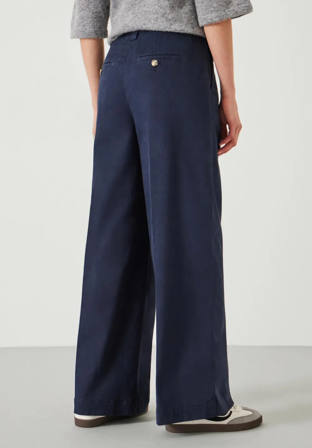 hush Trousers|Ali Wide Chino Trousers Dark Midnight