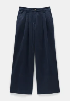 hush Trousers|Ali Wide Chino Trousers Dark Midnight