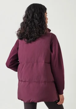 hush Jackets & Coats|Alice Puffer Gilet Burgundy