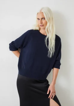hush Jumpers & Cardigans|Alina Cashmere Crew Jumper Deep Navy