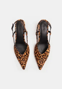 hush Heels|Alissa Slingback Pointed Heels Leopard