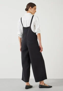 hush Jumpsuits|Allegra Relaxed Cropped Dungaree Washed Black