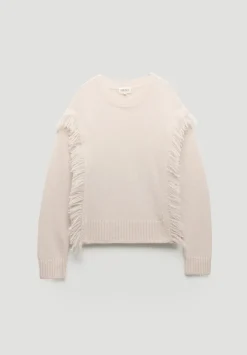 hush Jumpers & Cardigans|Alpaca Blend Fringe Knitted Jumper Off White