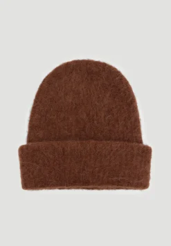hush Hats|Alpaca-Blend Ribbed Beanie Toffee Brown