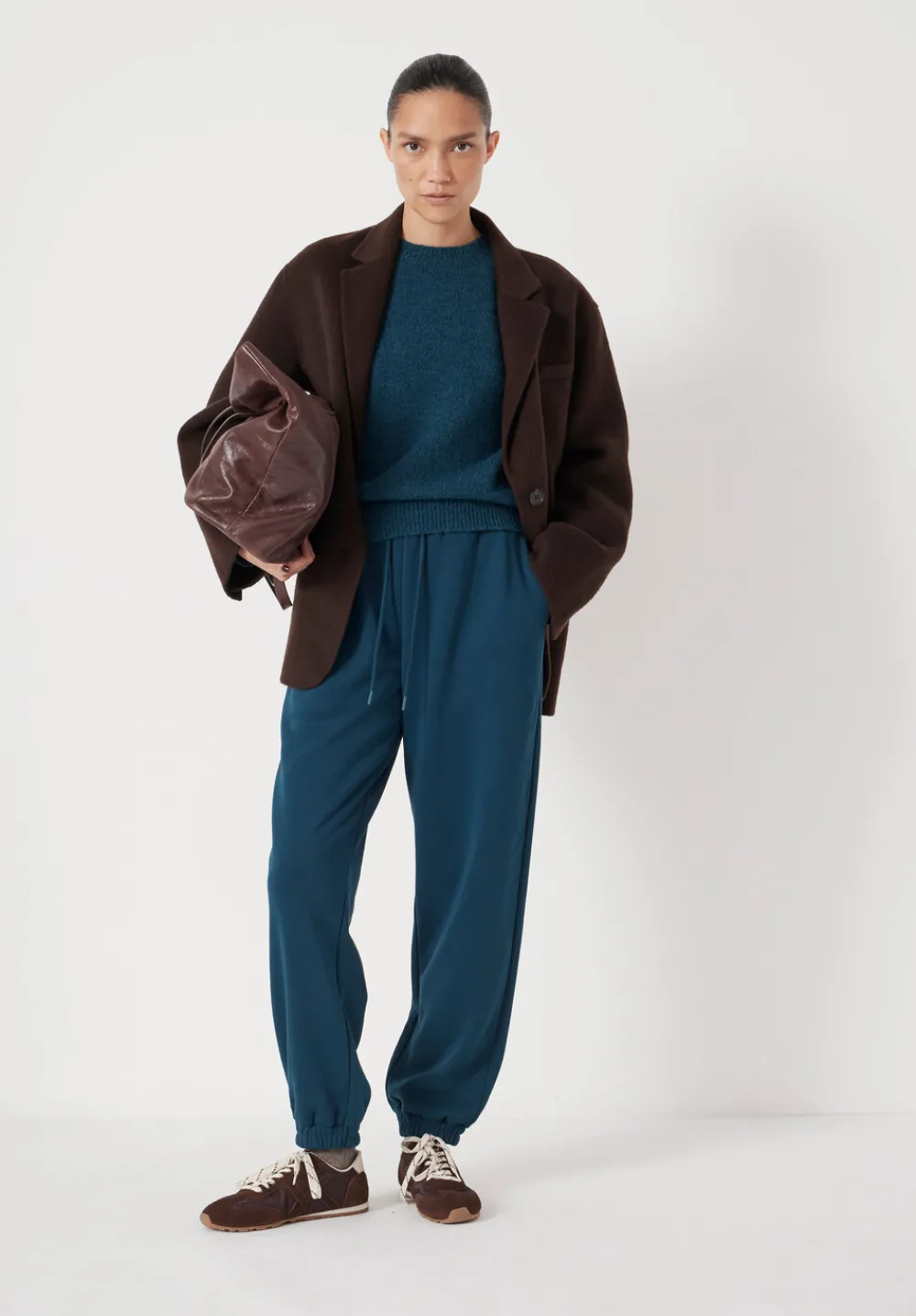 hush Joggers & Leggings|Trousers|Alyna Pocket Detail Joggers Teal Blue