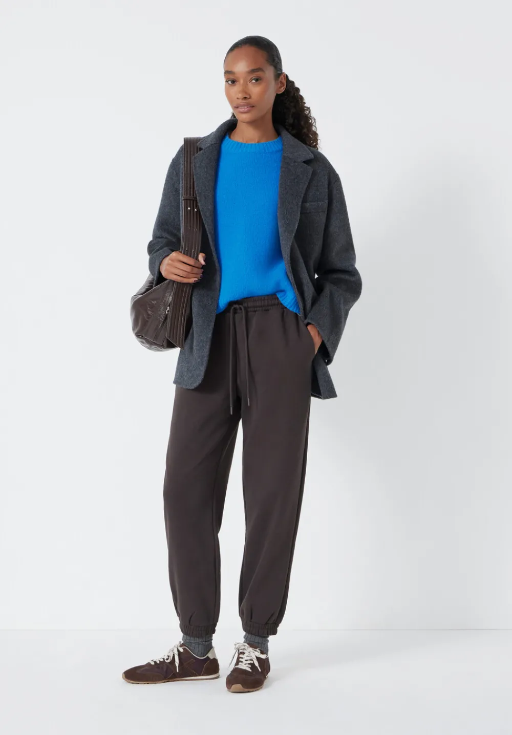 hush Joggers & Leggings|Trousers|Alyna Pocket Detail Joggers Chocolate brown