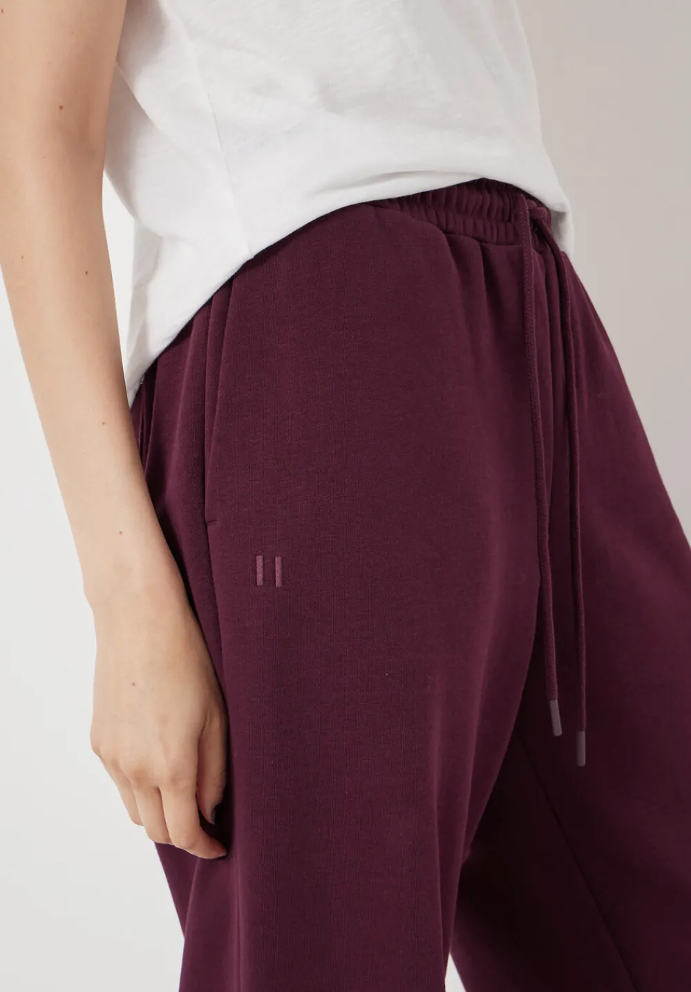 hush Joggers & Leggings|Trousers|Alyna Pocket Detail Joggers Wine Red