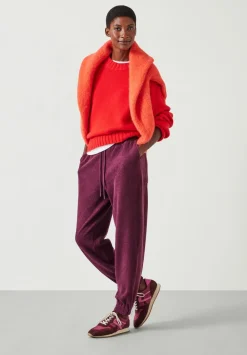 hush Joggers & Leggings|Trousers|Alyna Textured Joggers Wine Red