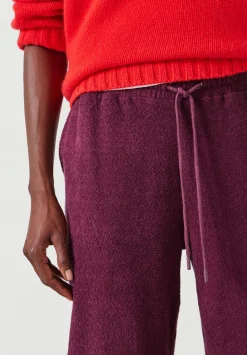 hush Joggers & Leggings|Trousers|Alyna Textured Joggers Wine Red