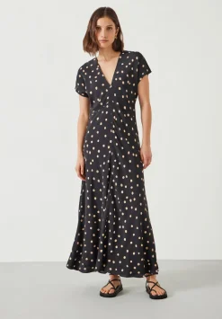 hush Dresses|Amelia Printed Maxi Dress Painted Polka