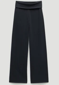 hush Joggers & Leggings|Amie Fold Over Waist Joggers Black