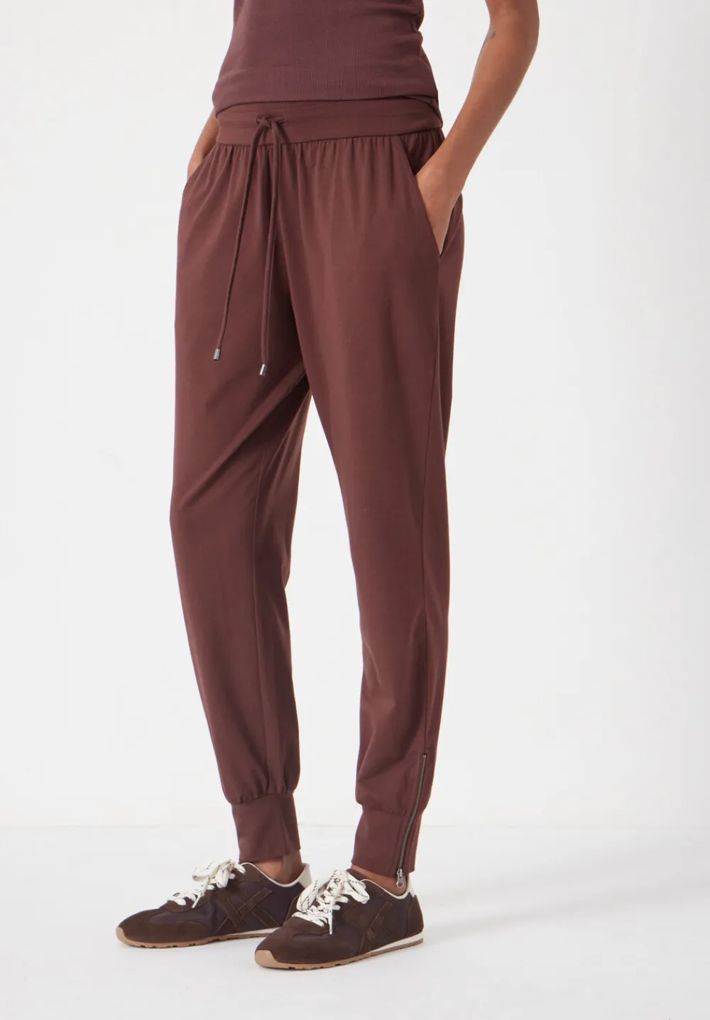 hush Joggers & Leggings|Trousers|Amie Joggers Burgundy Brown