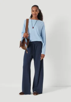 hush Joggers & Leggings|Trousers|Amie Wide Leg Joggers Midnight Navy