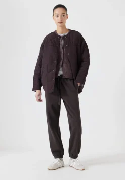 hush Jackets & Coats|Anya Reversible Quilted Liner Chocolate Brown/Lilac