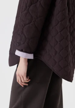 hush Jackets & Coats|Anya Reversible Quilted Liner Chocolate Brown/Lilac