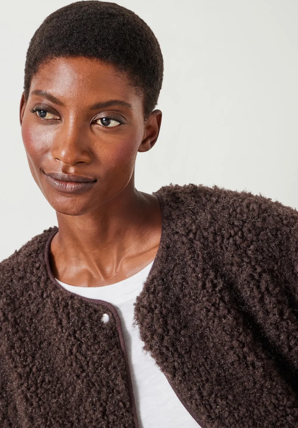hush Jackets & Coats|Anya Teddy Jacket Chocolate