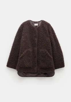 hush Jackets & Coats|Anya Teddy Jacket Chocolate