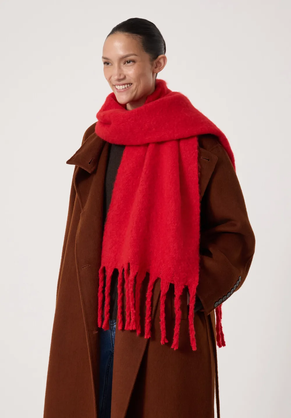 hush Scarves|Aspen Scarf Bright Red