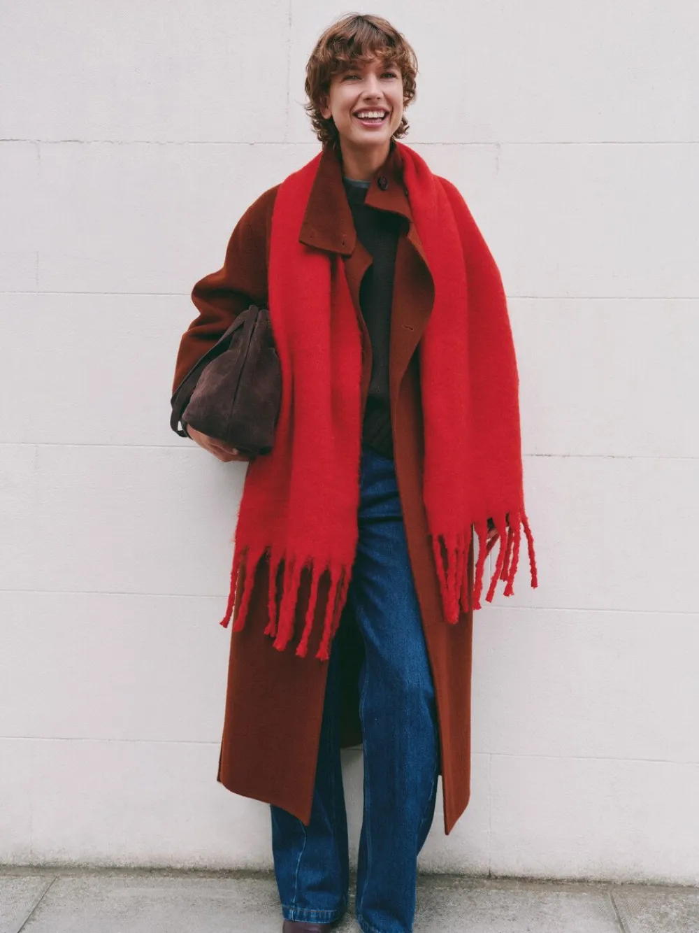 hush Scarves|Aspen Scarf Bright Red
