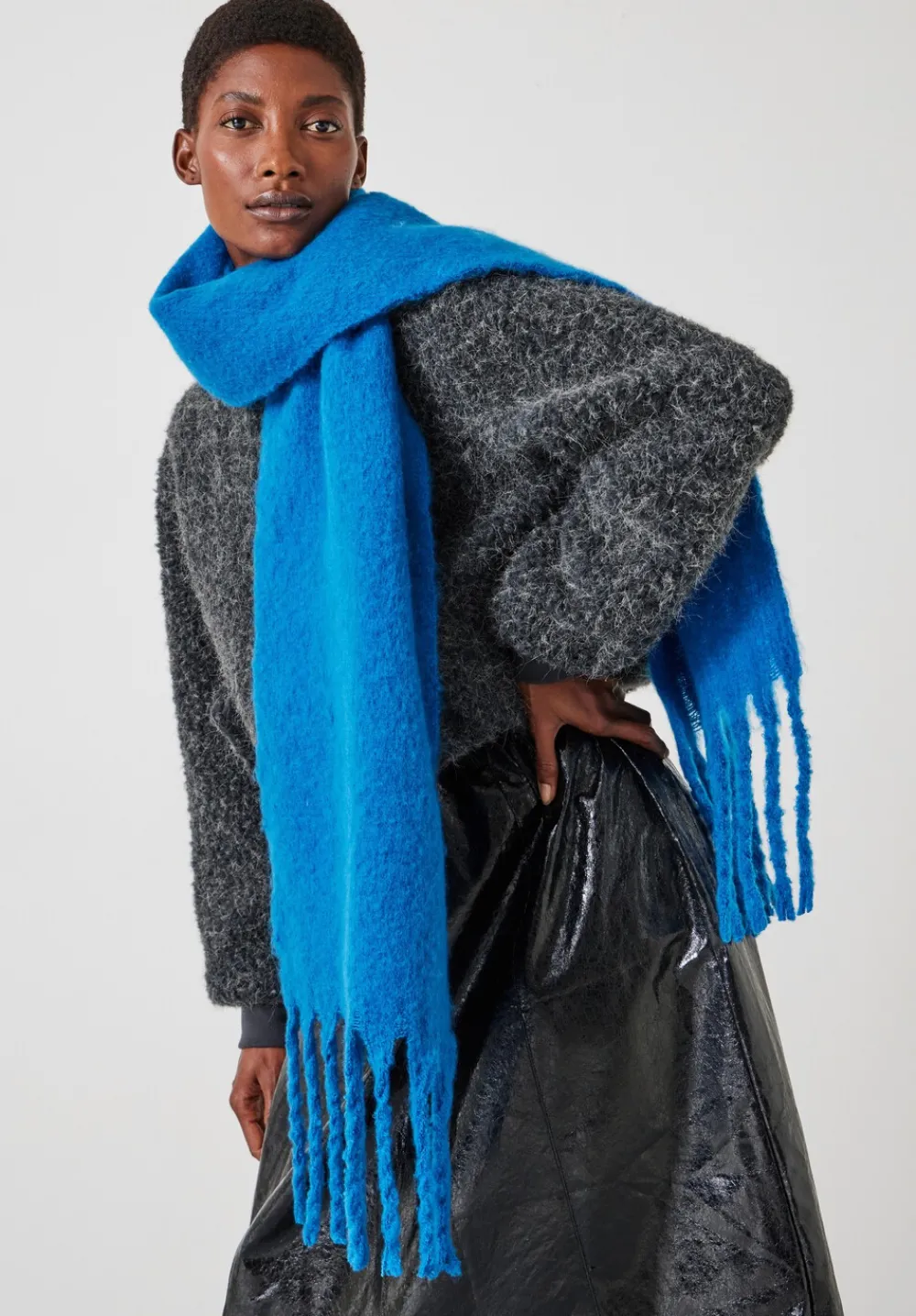 hush Scarves|Aspen Scarf Bright Blue