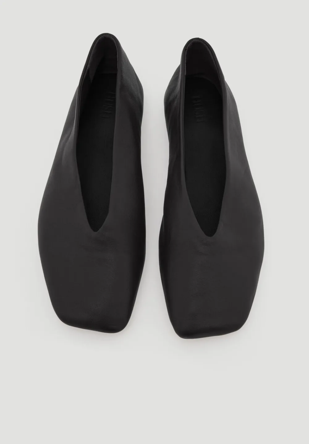 hush Sandals|Flats|Asymmetric Leather Ballet Flats Black
