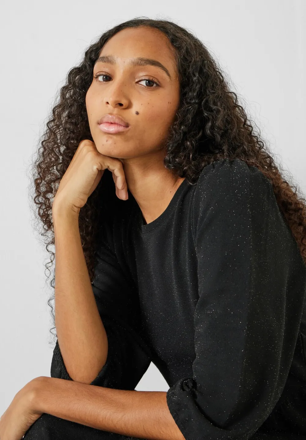 hush Dresses|Athena Sparkle Jersey Dress Black
