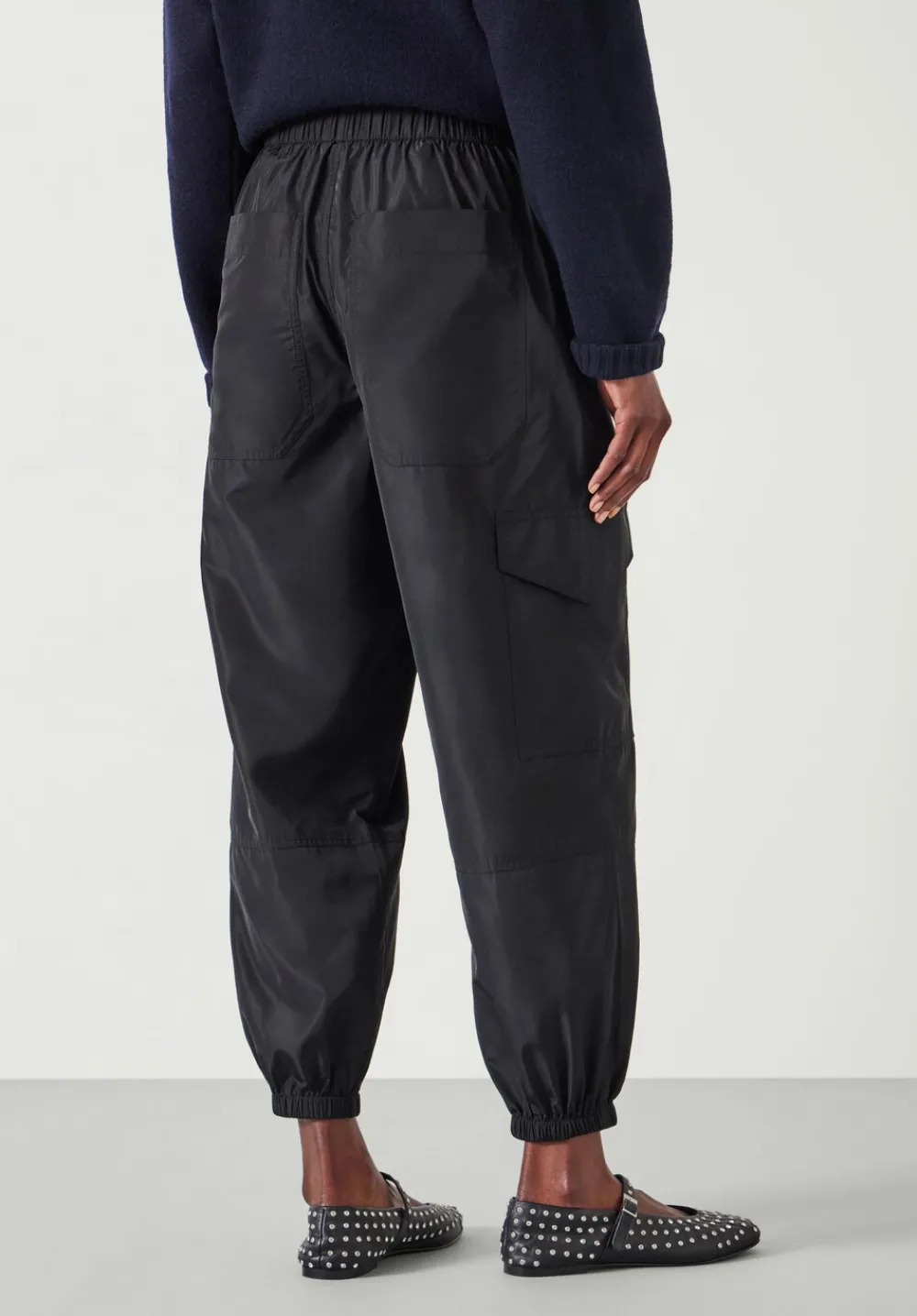 hush Trousers|Ava Lightweight Cargo Trousers Black